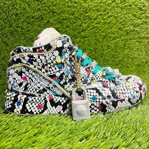 Reebok Pump Omni Lite Holiday Womens Size 8.5 Black Blue Athletic Shoes Sneakers